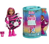 Barbie - Barbie Cutie Reveal Serie Amici della giungla, Bambola con costume da tigre di peluche e 7 sorprese cambia colore, bambole e accessori, giocattolo per bambini 3+ Anni, HKR15