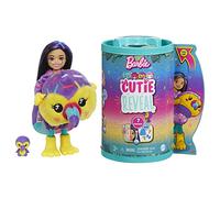 Barbie - Barbie Cutie Reveal Serie Amici della giungla, Bambola con costume da tucano di peluche e 7 sorprese cambia colore, bambole e accessori, giocattolo per bambini 3+ Anni, HKR16