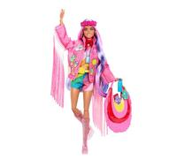 Barbie - Barbie Extra Fly, bambola viaggiatrice con look a tema deserto, giacca con frange e borsa oversize per look alla moda, 15+ accessori inclusi, giocattolo per bambini, 3+ anni, HPB15