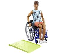 Barbie Fashionistas Bambola Ken Sedia a Rotelle e Rampa Giocattolo Idea Regalo