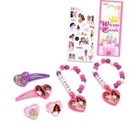 Barbie BFF Accessories - Set di 6 accessori Best Friends con clip, bracciali, anelli e adesivi, confezione di gioielli Barbie per ragazze, Barbie Accessories for Girls, Plastica, Nessuna pietra