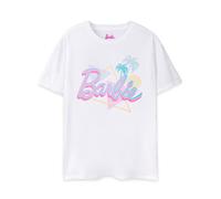 Barbie Bianco Pastel Palm Trees T-shirt a maniche corte Donne