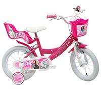 Barbie - Bicicletta Bambina, Rosa-Bianco, misura 14"