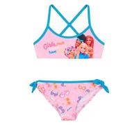Barbie Bikini Bambina 2 Pezzi Costume Mare con Top Fascia e Slip con Laccetti con Stampa Barbie e Fantasia Estiva Asciugatura Rapida Mare Piscina