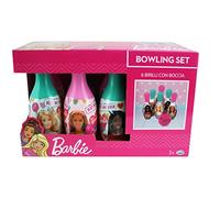 Barbie Bowling Set per Bambine. 6 Birilli con Palla. Altezza Birillo 20 cm