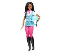 Barbie - Barbie Brooklyn, bambola mora con outifit e accessori da equitazione in