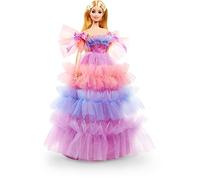 Barbie Buon Compleanno -Bambola Bionda, con Vestito Plissettato, Piedistallo e Certificato di Autenticità, Giocattolo per Bambini 6+ Anni, GTJ85
