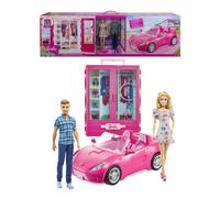 Barbie Cabrio + Ken + Armadio Portatile - Set 3 in 1 Deluxe