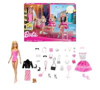 Barbie - Calendario dell'Avvento 2025, set con bambola bionda e 24 accessori a s