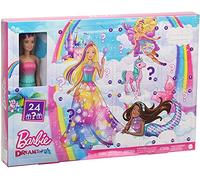 Barbie- Calendario dell'Avvento di Barbie Dreamtopia con Bambola Bionda, Vestiti da Favola, 3 Tre Cuccioli e Tanti Accessori, Giocattolo per Bambini 3+Anni, GJB72, Imballaggio Standard