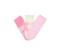 Barbie Calzini in Cotone per Bambine e Ragazze, Rosa e Multicolore, Set da 3 Paia, con Stampa Logo (IT, Numero, 23, 26, Pack 2)
