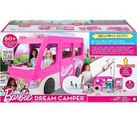 Barbie Camper dei Sogni - Veicolo con Scivolo e Piscina - 2 Cuccioli - 7 Aree Gioco - Alto 76 cm - 60+ Accessori - Regalo per Bambini 3+ Anni