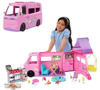 Barbie Dream Camper Playset with Roof Tent, Swing Chair, Fishing Pond, BBQ Grill