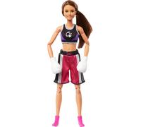 Barbie Careers Fashion Doll & Accessories, Made to Move Brunette Boxer Wearing R