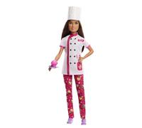 Barbie Doll and Accessories, Career Pastry Chef Doll with Hat, and Cake Slice, H
