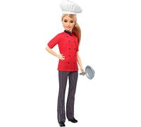 Barbie - Carriere Chef con Padella Bambola Cappello da Cuoco e Capelli Biondi, Giocattolo per Bambini 3+ Anni, FXN99