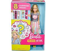 Barbie Carriere con Abiti A Sorpresa, Bambola Bionda con 2 Vestiti e Accessori da Scoprire, per Bambini 3+ Anni, GFX84