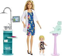 Barbie Carriere Dentista, Playset con Due Bambole, Sedia Operatoria e Accessori, FXP16