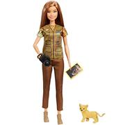 Barbie Fotoreporter National Geographic Bambola con Cucciolo di Leone GDM46 Matt