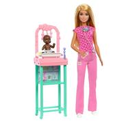 Barbie Baby Doctor Doll with Blonde Fashion Doll Wearing Pink Scrubs, 1 Baby Dol