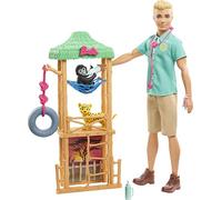 Barbie Carriere Playset Ken Veterinario con Bambola e Accessori, Giocattolo per Bambini 3+ Anni, GJM33