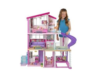 Barbie Casa dei Sogni, Casa a 3 Piani con 8 Stanze, Ascensore e Piscina con Scivolo, Oltre 60 Accessori, Regalo per Bambini da 3 a 7 Anni, GNH53