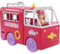 Barbie Chelsea Camion dei Pompieri Playset Bambola e Camion Pompieri Ripiegabile