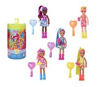 Barbie - Chelsea Color Reveal Fluo Tie-Dye Bambola con 6 sorprese, Stampa Tie-Dye ed Effetto Cambia Colore, Giocattolo e Regalo per Bambini 3+ Anni, HCC90
