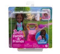 Barbie - Zainetto di Chelsea Dolce Gattino, playset con bambola mora, zaino con gattino e accessori come bottiglia e gomitolo inclusi, giocattolo per bambini, 3+ anni, JBF45