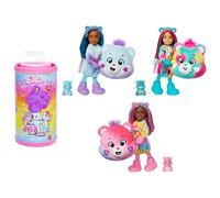 Barbie - Chelsea Cutie Reveal Care Bears Serie 2, mini bambola con costume in peluche e 6 accessori a sorpresa, effetto cambia colore, giocattolo per bambini, 3+ anni, JGH75