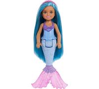 Barbie Chelsea Mermaid - Bambola piccola (15,2 cm) con capelli blu e corona rimovibile