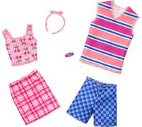 Barbie Clothes Set, Fashion & Accessory Pack for Barbie & Ken Dolls with 2 Compl