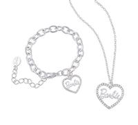 Barbie Collana & Bracciale Cuore Cristallo, Metallo non prezioso, Zirconia cubica