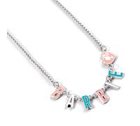 Barbie Collana con nome lettera smaltata, Misura unica, Zinco