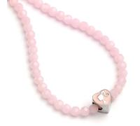 Barbie™ Collana di perline rosa con ciondolo a forma di cuore, Misura unica, Zinco