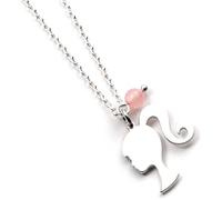 Barbie pendentif et collier argent Silhouette & Quartz Bead (argent sterling)
