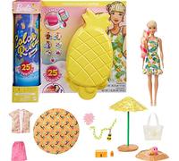 Barbie- Color Reveal, Bambola Cambia Colore con Cucciolo e 25 Soprese a Tema Schiuma Party al Profumo di Ananas, Giocattolo per Bambini 3+Anni, GTN17