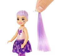 Barbie Color Reveal Bambola Chelsea Serie Glitter con 6 Sorprese, Assortimento Casuale, per Bambini da 3+Anni, GTT23