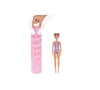 Barbie - Color Reveal Beach, Bambola Cambia Colore con 7 Sorprese a Tema Spiaggia e Tanti Accessori, Giocattolo per Bambini 3+Anni, GTR95
