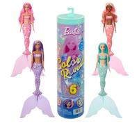 Barbie Sirena Color Reveal con 6 sorprese, tra cui effetto cambia colore e ciondoli (i modelli possono variare), JMW61