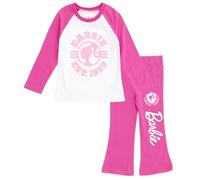 Barbie Completo da bambina a maglietta e pantaloni, taglie da bambino a bambino grande (2T - 14-16), Rosa/Bianco, 6