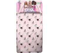 Lenzuola Barbie Completo Letto Singolo Set 3 pezzi puro cotone 100%