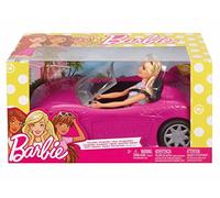 Barbie con Auto Cabrio, Playset con Bambola e Macchina Rosa, FPR57