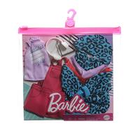 Barbie- Confezione da 2 Capi di Abbigliamento, 2 Outfit per Bambole con Vestitini e Accessori, Giocattolo per Bambini 3+ Anni, GRC86