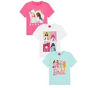 Barbie Confezione da 3 magliette da ragazza multipack, rosa, 5-6 Anni