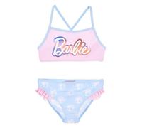Barbie Costume da Bagno Bikini 2 Pezzi per Bambine, Rosa e Azzurro con Logo (IT, età, 10 Anni, Regular, Rosa Chiaro e Azzurro)