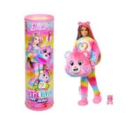 Barbie - cutie reveal assortito serie orsetti del cuore 2, bambola con costume di peluche, un mini orso e 10 sorprese con effetto cambia colore