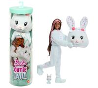 Barbie Bambola Cutie Reveal Dolci Fiocchi – costume coniglietto, cambia colore, 10 sorprese JJP65
