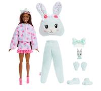 Barbie Bambola Cutie Reveal Dolci Fiocchi – costume coniglietto, cambia colore, 10 sorprese JJP65