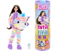 Barbie Cutie Reveal Doll & Accessories, Color Dream Series, Rainbow Zebra Costum